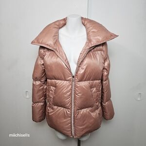 Cole Haan Pink Puffer Jacket Down Jacket